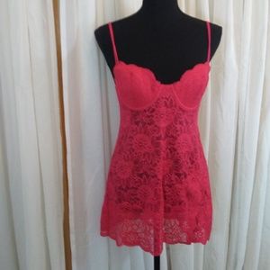 Victoria's Secret Red Lace Chemise